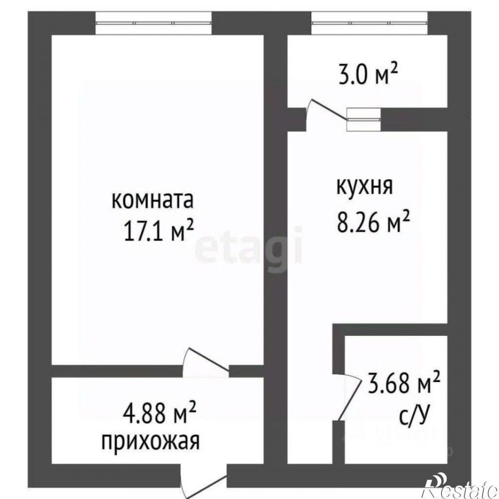 1-комн квартира улица Кривошеина, 13/13,  д. 13/13