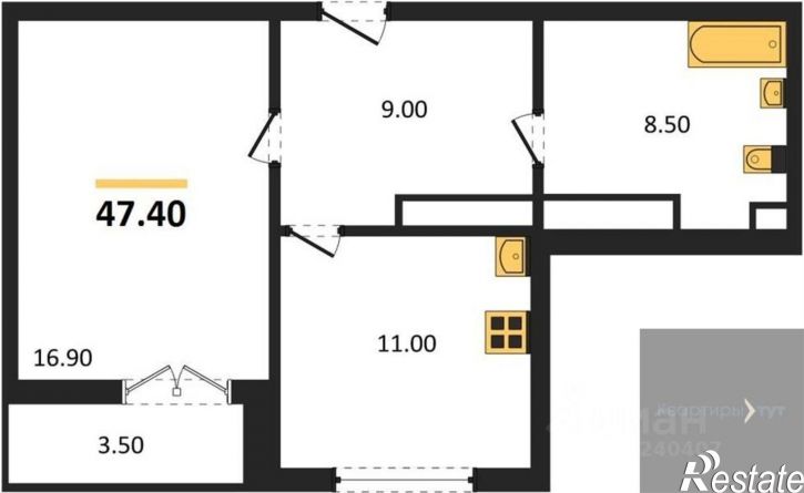 1-комн квартира в новом доме улица Загоровского, 9/3,  д. 9/3