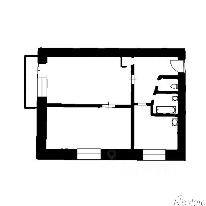 2-комн квартира ул Переверткина, 6,  д. 6