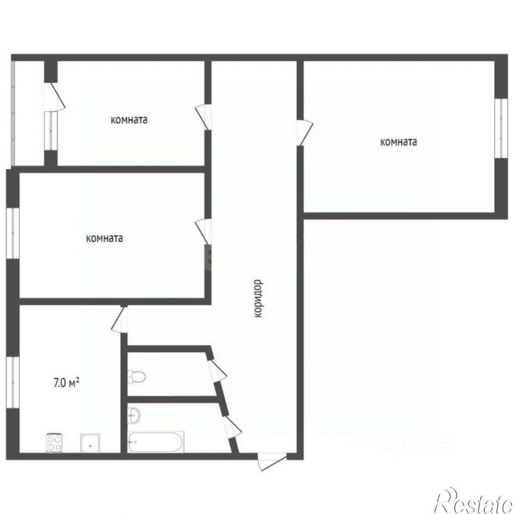 3-комн квартира ул Переверткина, 49,  д. 49