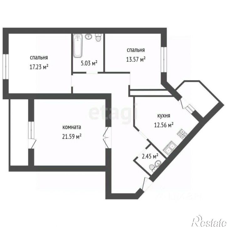 3-комн квартира б-р Победы, 51а,  д. 51а