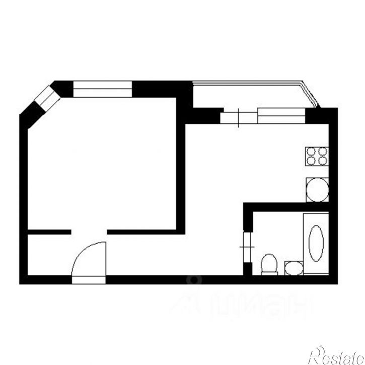 1-комн квартира ул Артамонова, 34/6,  д. 34/6