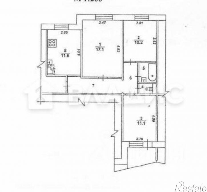 3-комн квартира ул Юлюса Янониса, 3,  д. 3