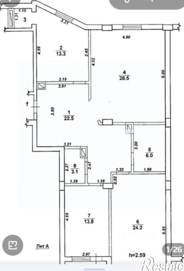 3-комн квартира ул Никитинская, 49а,  д. 49а