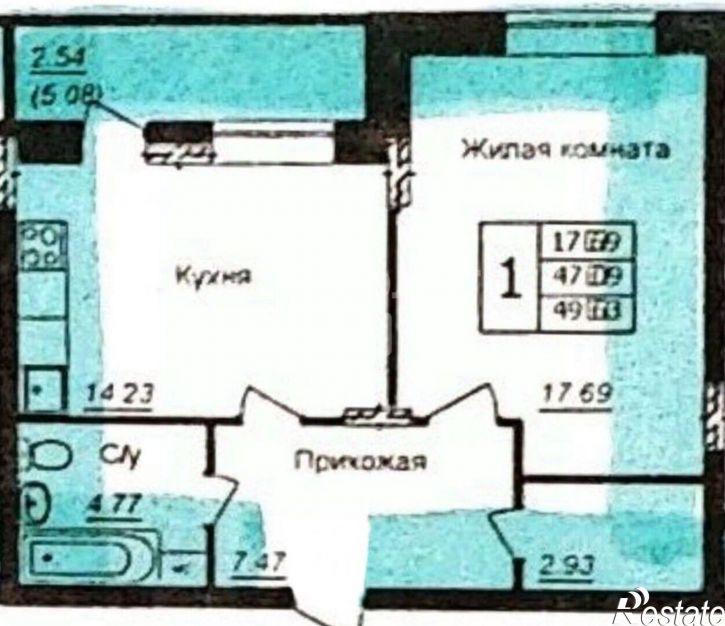 1-комн квартира Московский пр-кт, 42/1,  д. 42/1