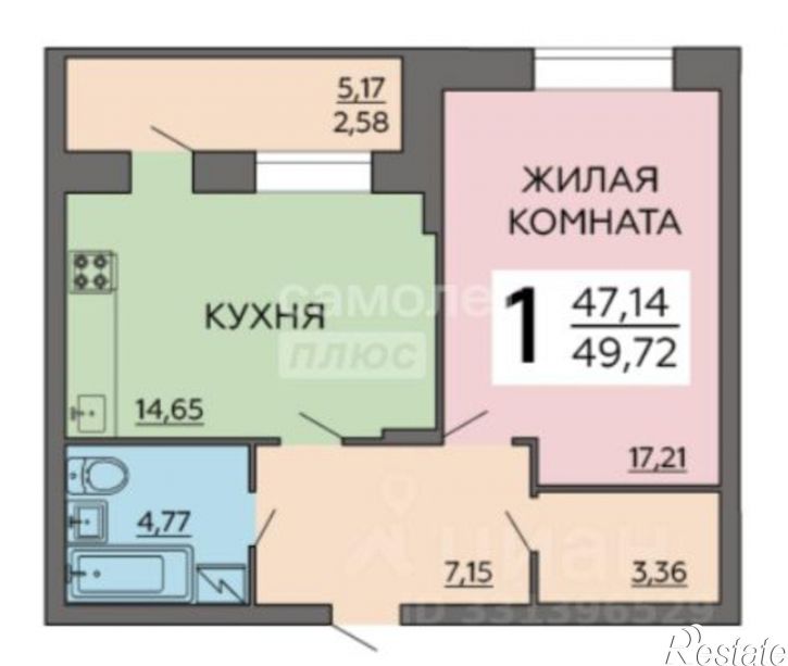 1-комн квартира Московский пр-кт, 42/1,  д. 42/1