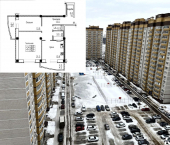 2-комн, 78кв м, этаж 6/16 ул Академика Конопатова, 19