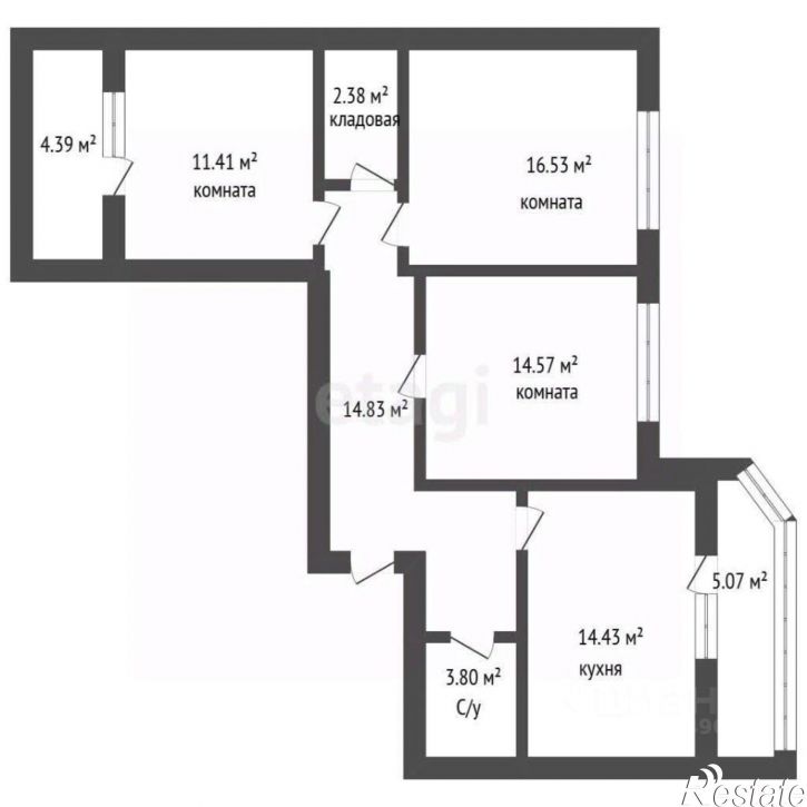3-комн квартира Московский пр-кт, 126,  д. 126
