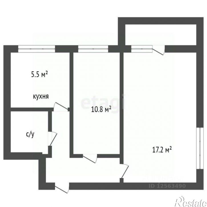 2-комн квартира ул Пеше-Стрелецкая, 113,  д. 113