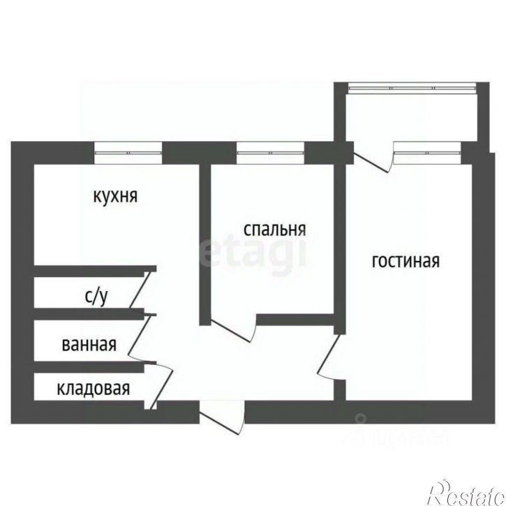 2-комн квартира ул Кропоткина, 1,  д. 1