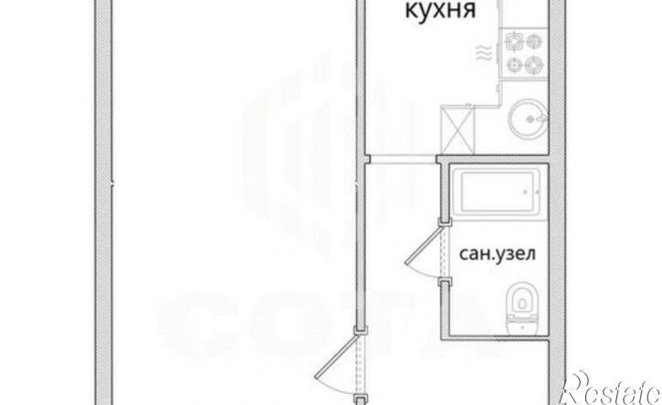 1-комн квартира ул Землячки, 43,  д. 43