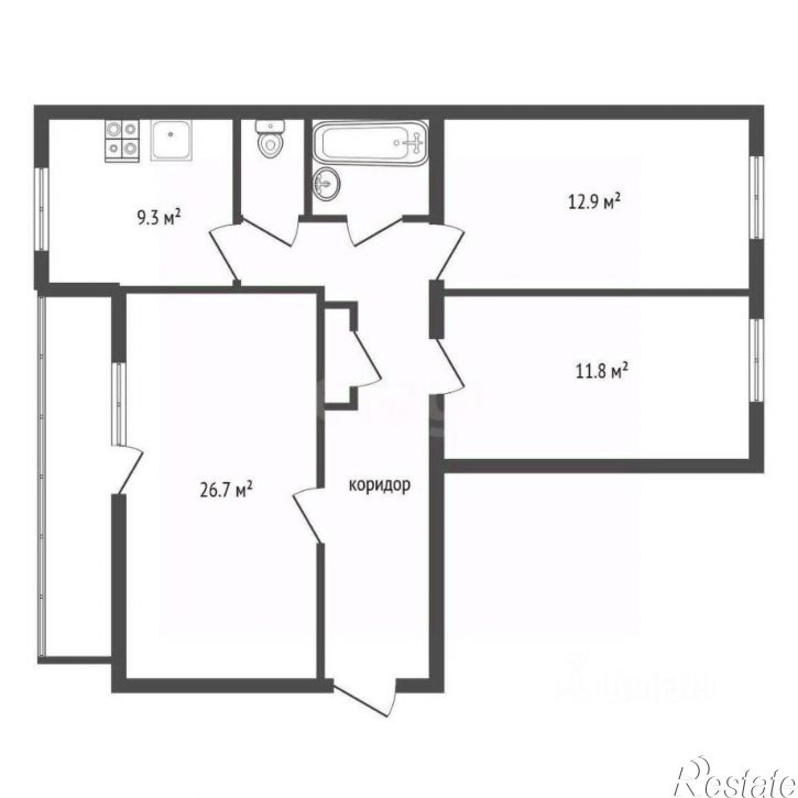 3-комн квартира ул 25 Января, 50,  д. 50