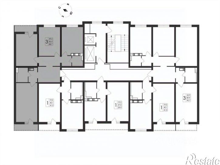 3-комн квартира в новом доме пр-кт Патриотов, 58а,  д. 58а