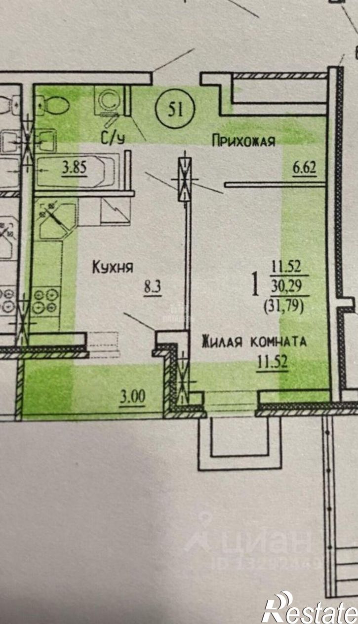 1-комн квартира пр-кт Труда, 139а,  д. 139а