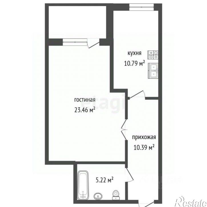 1-комн квартира б-р Победы, 46б,  д. 46б