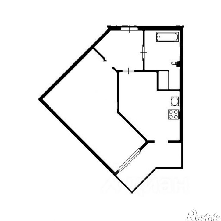 1-комн квартира ул Антонова-Овсеенко, 35э,  д. 35э