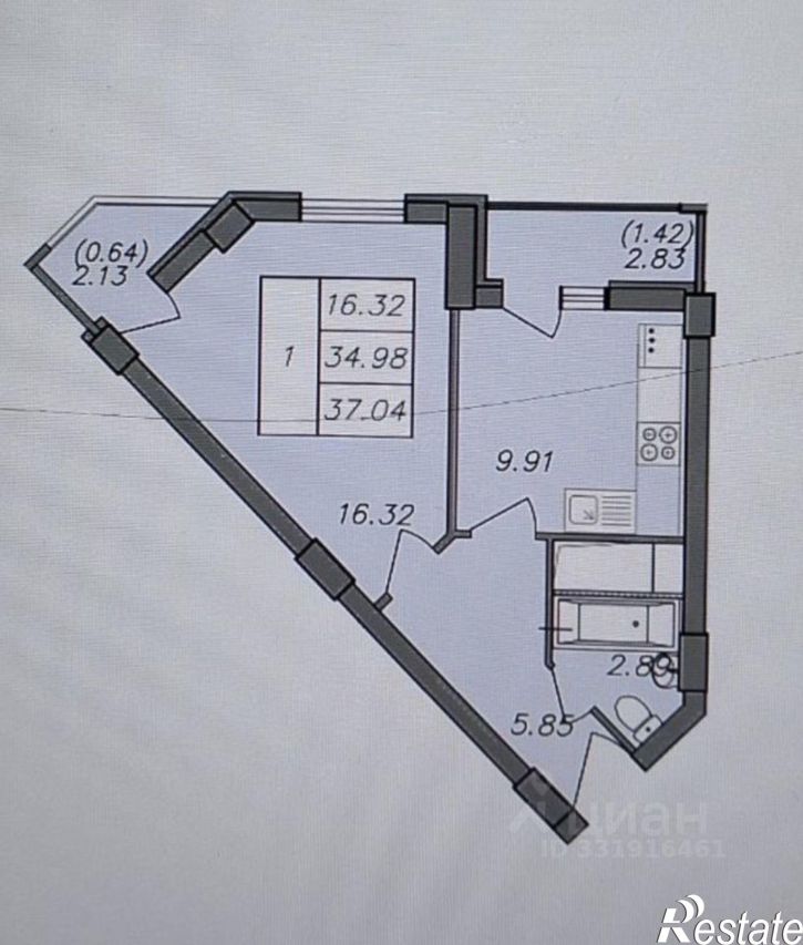 1-комн квартира ул Волгоградская, 45А,  д. 45А