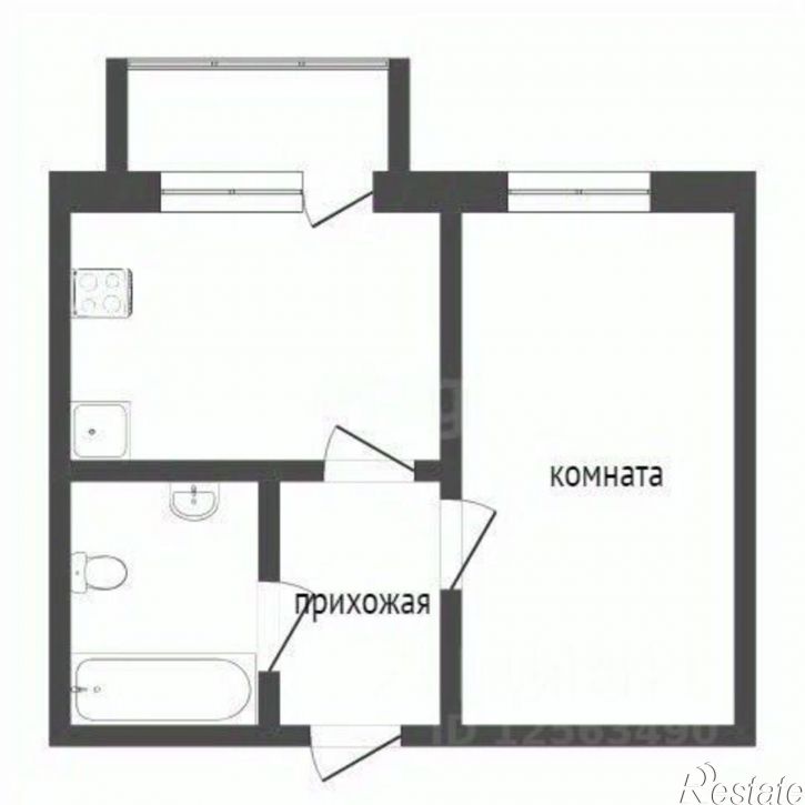 1-комн квартира ул Ильюшина, 13/2,  д. 13/2