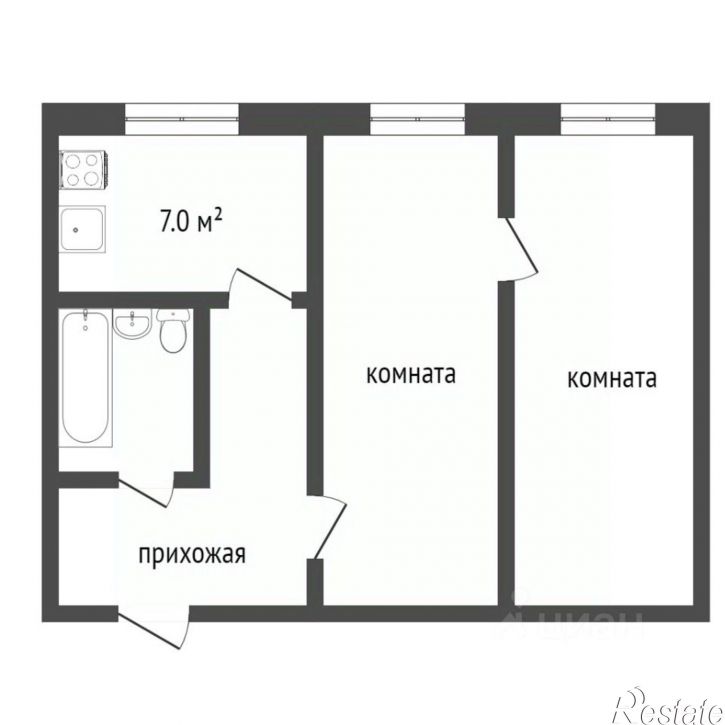 2-комн квартира ул Космонавтов, 48,  д. 48