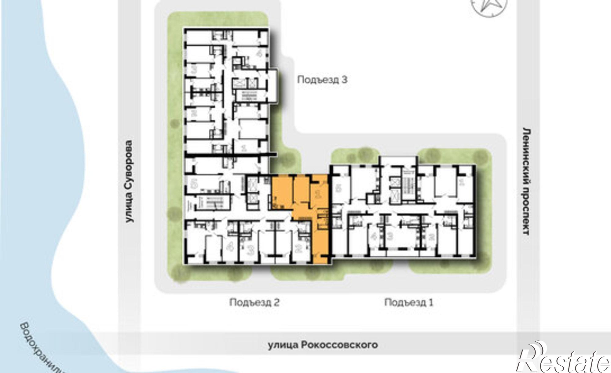Купить квартиру за 11 559 600 рублей на ул Рокоссовского, 55