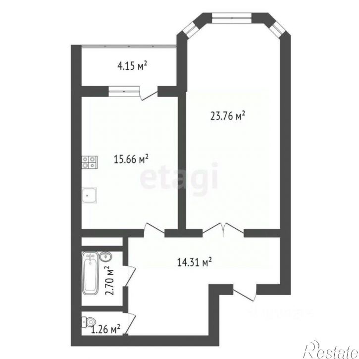 1-комн квартира ул Антонова-Овсеенко, 33б,  д. 33б