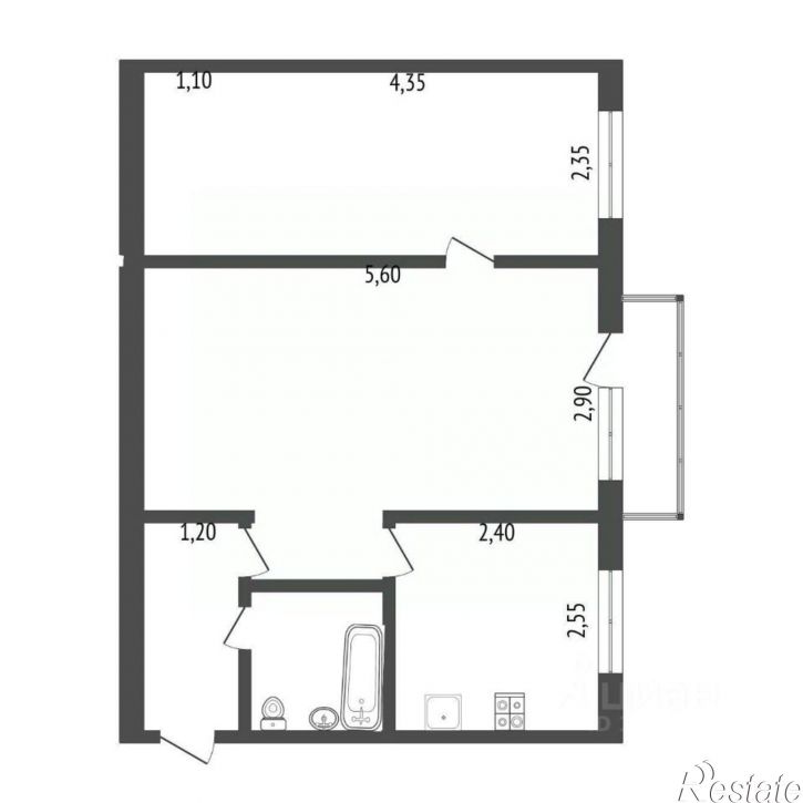 2-комн квартира ул Челюскинцев, 82,  д. 82