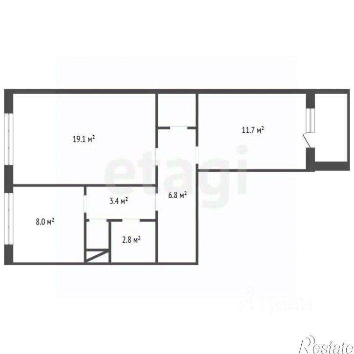 2-комн квартира Ольховый пер, 9б,  д. 9б