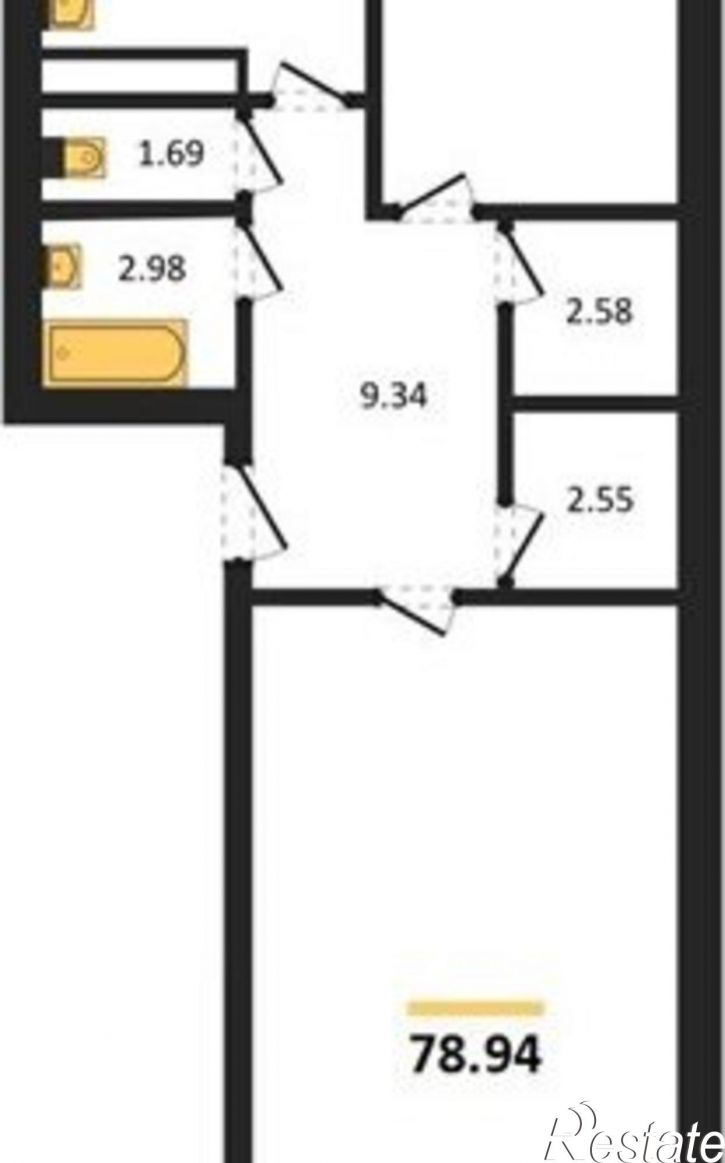 2-комн квартира в новом доме ул Летчика Демьянова, 3,  д. 3
