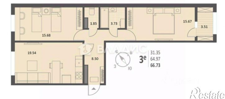 2-комн квартира ул Краснознаменная, 72,  д. 72