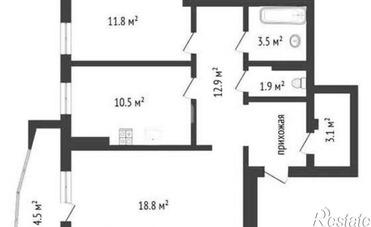 2-комн квартира ул Архитектора Троицкого, 5,  д. 5