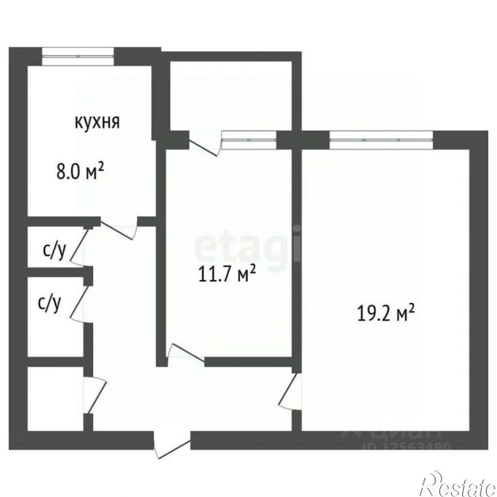 2-комн квартира ул Владимира Невского, 19А,  д. 19А