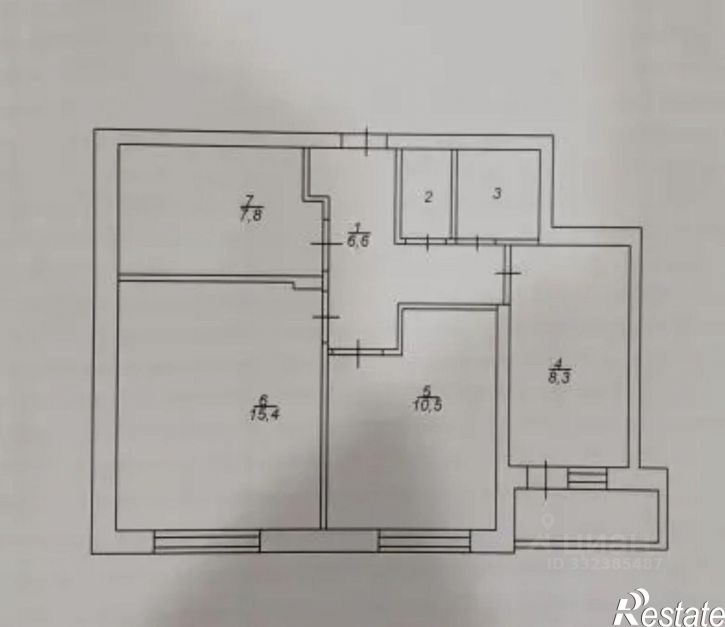3-комн квартира ул Ростовская, 100б,  д. 100б