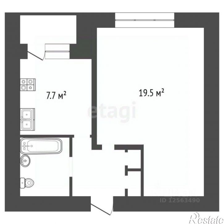 1-комн квартира ул Артамонова, 38а,  д. 38а