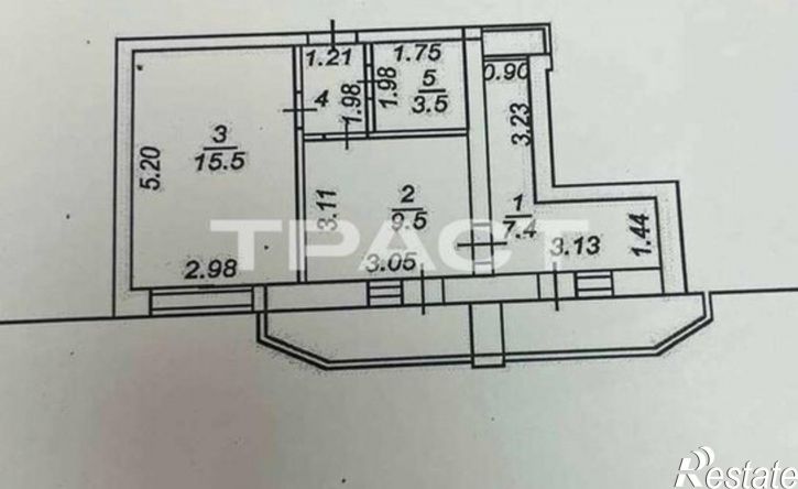 1-комн квартира ул Федора Тютчева, 95М,  д. 95М