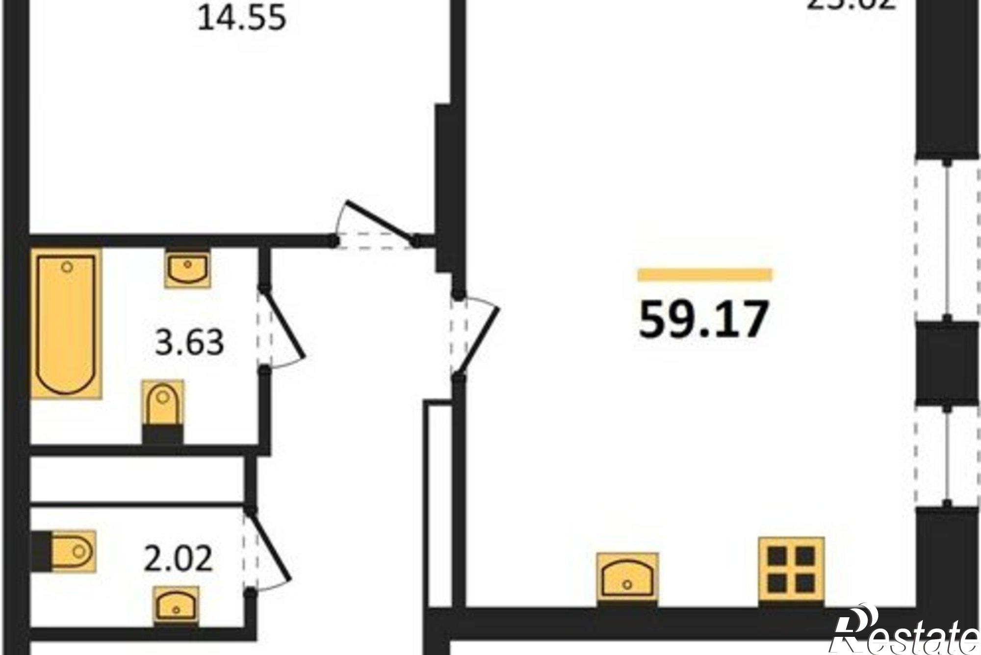 Купить квартиру за 9 075 310 рублей на ул Кривошеина, 13/14