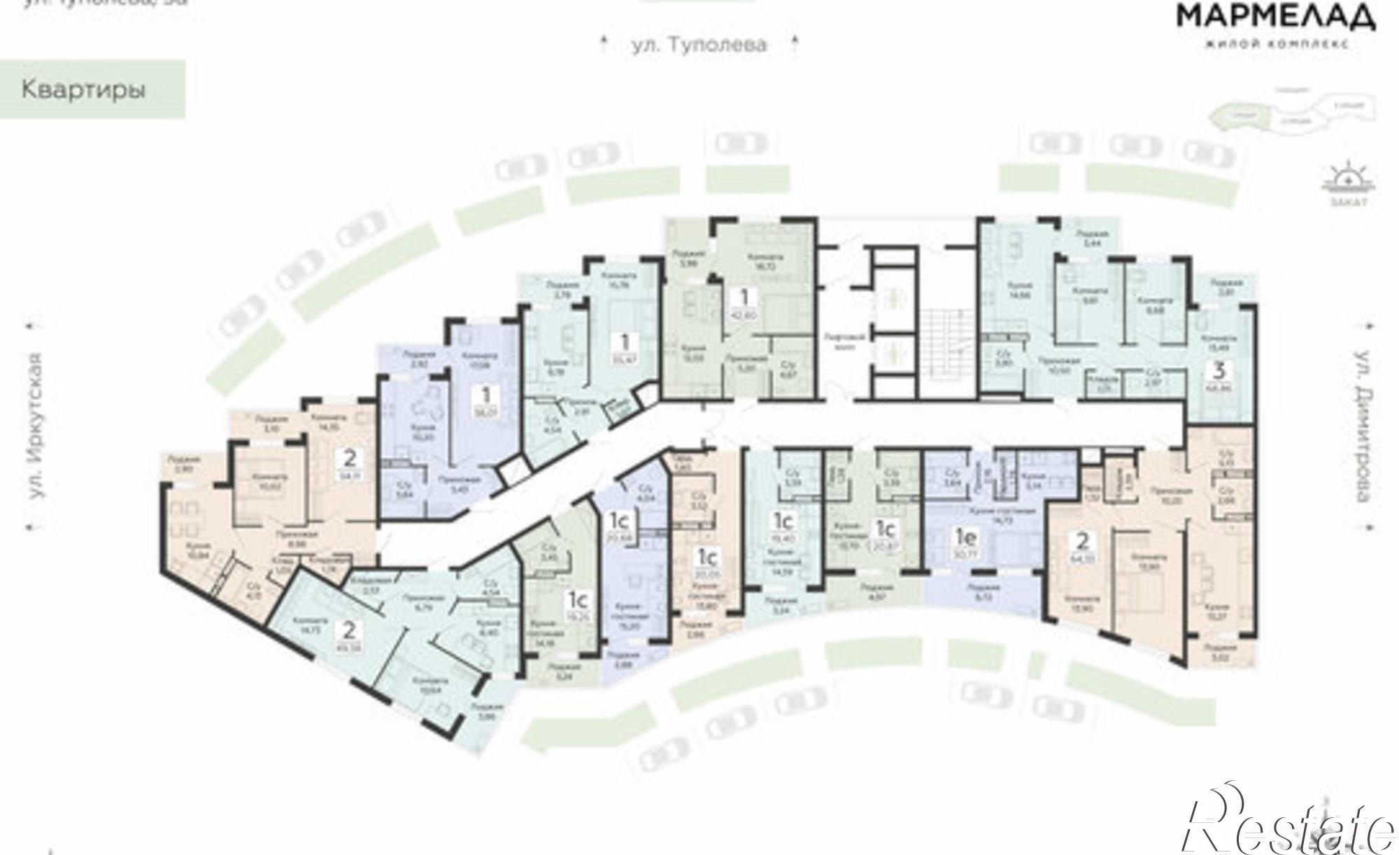Купить квартиру за 2 660 920 рублей на ул Туполева, 5Э