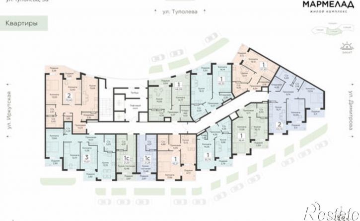 1-комн квартира в новом доме ул Туполева, 5Э,  д. 5Э