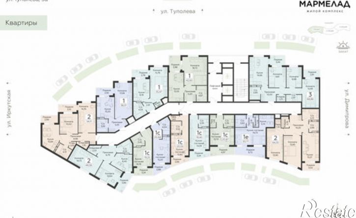 1-комн квартира в новом доме ул Туполева, 5Э,  д. 5Э