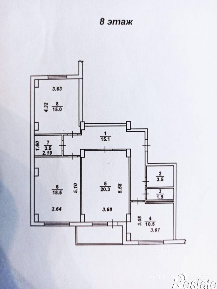 3-комн квартира ул Березовая роща, 8а,  д. 8а