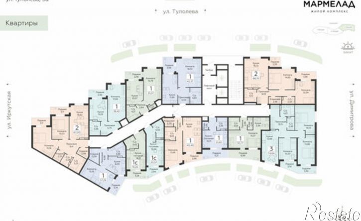 1-комн квартира в новом доме ул Туполева, 5Э,  д. 5Э