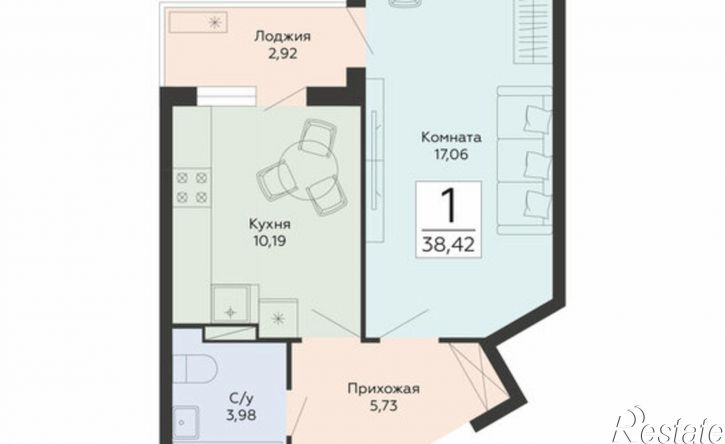 1-комн квартира в новом доме ул Туполева, 5Э,  д. 5Э