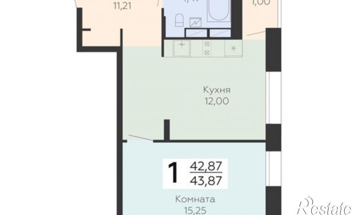 1-комн квартира в новом доме ул Дружинников, 8В,  д. 8В