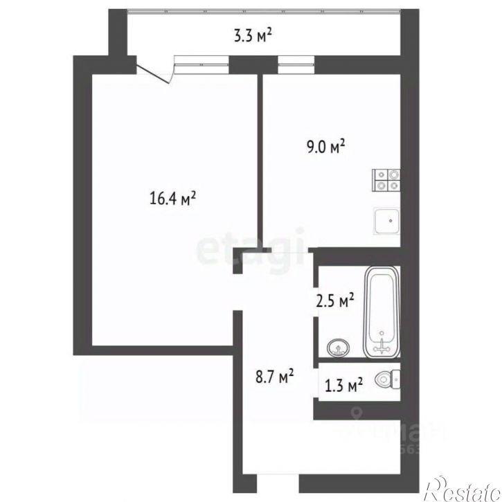 1-комн квартира ул 9 Января, 302,  д. 302