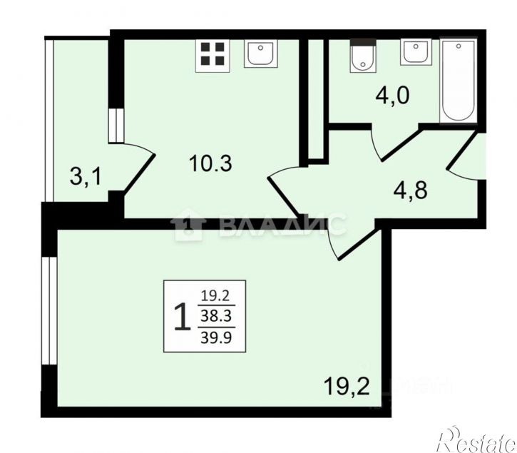 1-комн квартира кв-л 8, 6,  д. 6