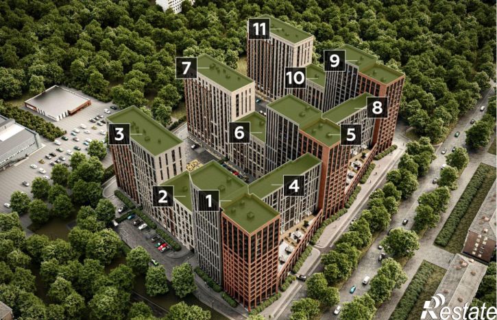 1-комн квартира в новом доме Ленинградская улица, 29Б