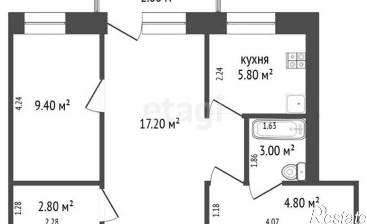 2-комн квартира ул Ростовская, 48/2,  д. 48/2