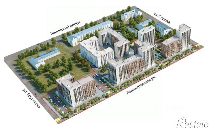 2-комн квартира в новом доме ул Ленинградская, 25,  д. 25