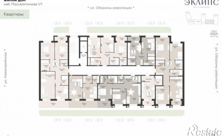 2-комн квартира в новом доме ул Кавалерийская, 15,  д. 15