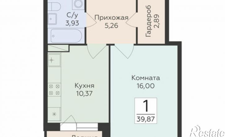 1-комн квартира в новом доме ул Чапаева, 68Б,  д. 68Б
