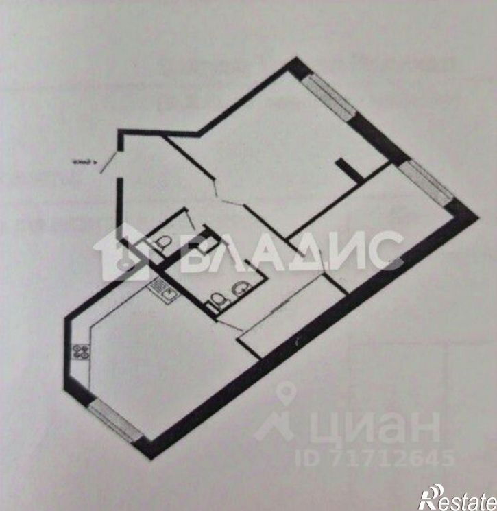 2-комн квартира Московский пр-кт, 52,  д. 52